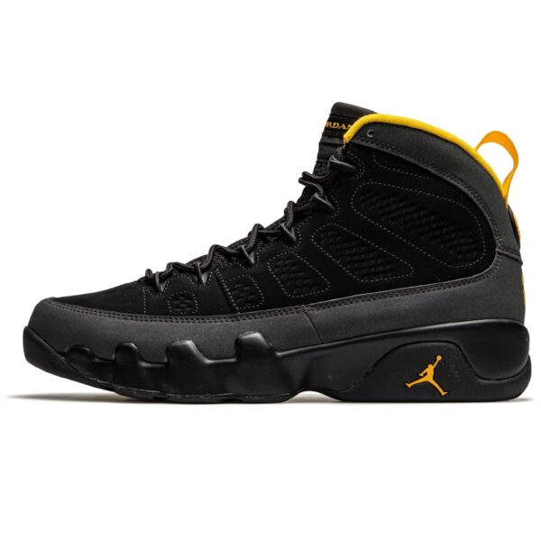 AJ Big Kids 9 Retro Black/Dark Charcoal-University Gold - Image 2