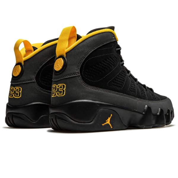 AJ Big Kids 9 Retro Black/Dark Charcoal-University Gold - Image 4
