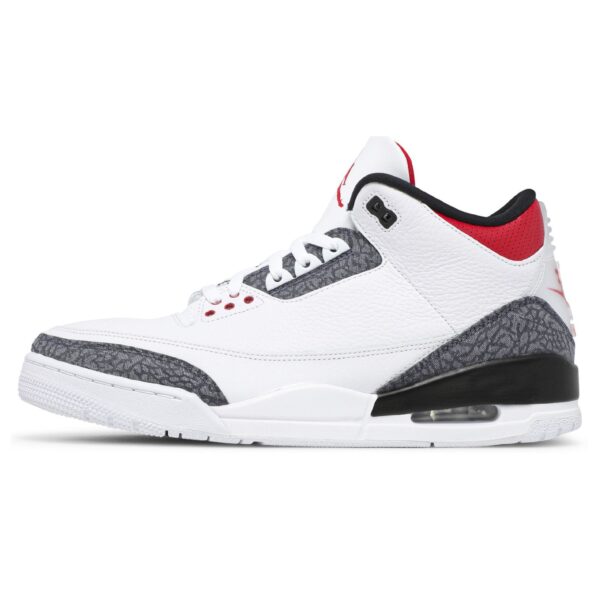 AJ Air AJ 3 Retro SE Denim "Fire Red Denim" Sneakers  White - Image 3
