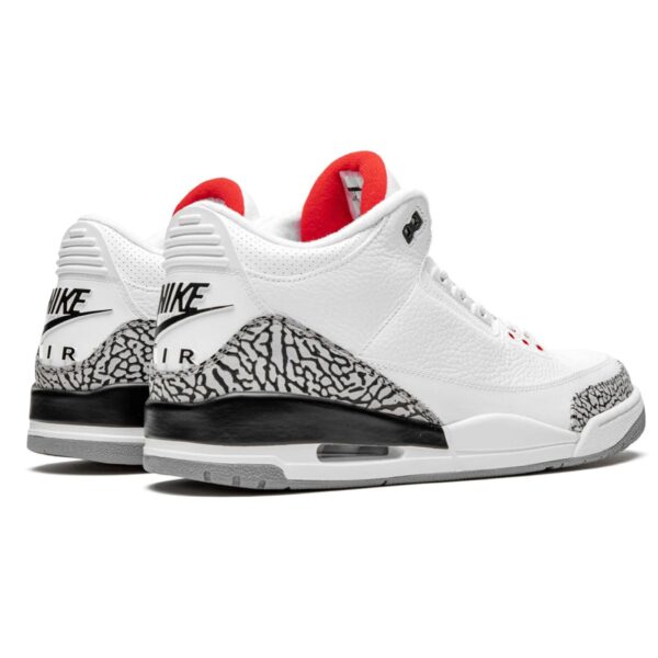 Air AJ 3 Retro "Katrina" White/ Fire Red/ Cement Grey - Image 5