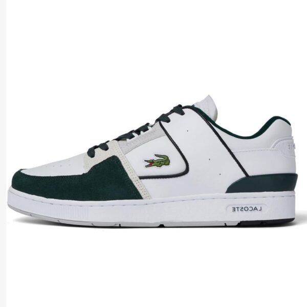 Lacoste Court Cage Trainers White Green - Image 2