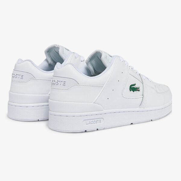 Lacoste Men's White Court Cage Leather Trainers - Image 4