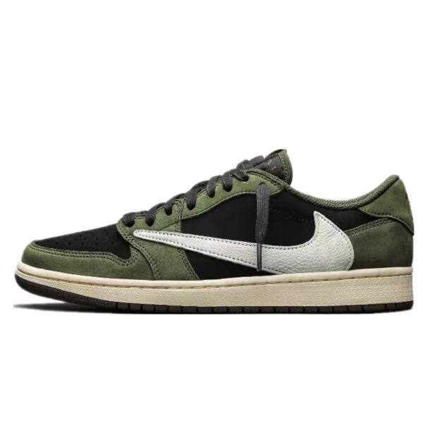 NK Travis Scott x Air AJ 1 Black Olive - Image 2