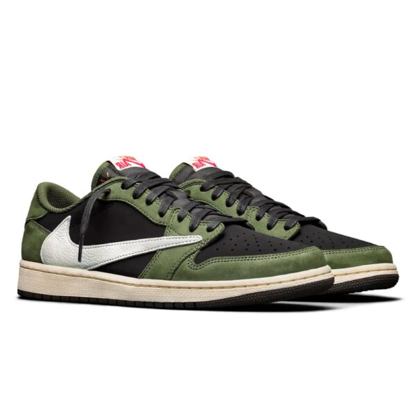 NK Travis Scott x Air AJ 1 Black Olive - Image 3